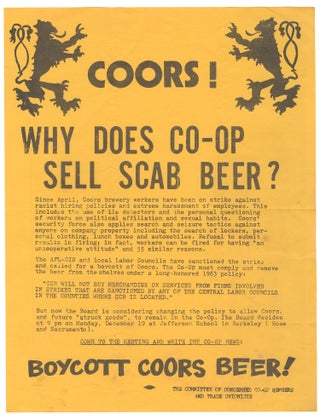 Item #14902 Coors! Why Does Co-Op Sell Scab Beer?