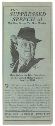 Item #14908 The Suppressed Speech of Maj. Gen. George Van Horn Moseley