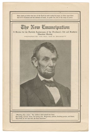 Item #14964 The New Emancipation: A Service for the Fortieth Anniversary of the Freedmen's...