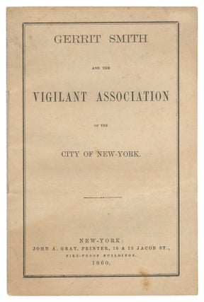 Item #14976 Gerrit Smith and the Vigilant Association of the City of New-York
