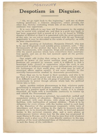 Item #14992 Despotism in Disguise