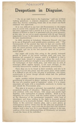 Item #14992 Despotism in Disguise