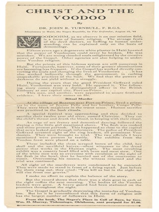 The Negro's Place in Call of Race (signed)