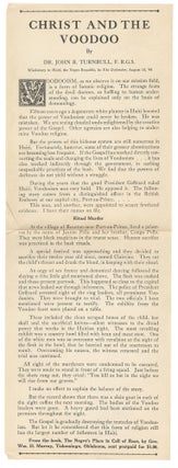 The Negro's Place in Call of Race (signed)