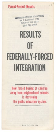 Item #14999 Results of Federally-Forced Integration (Tax Fax No. 104). Phoebe Courtney