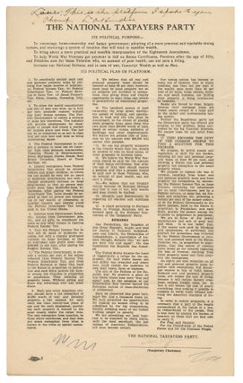 Item #15035 The National Taxpayers Party