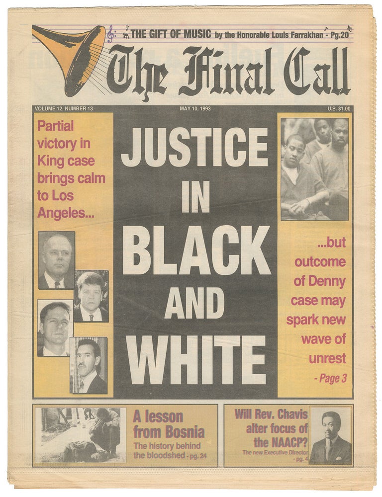 Item #15094 The Final Call, Vol. 12, No. 13, May 10, 1993. Richard Muhammad.