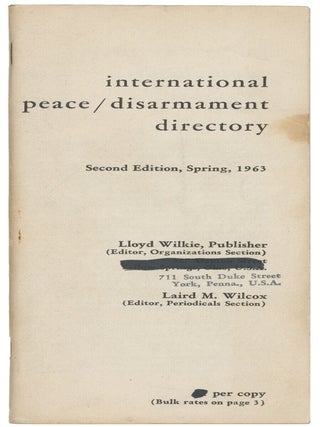International Peace / Disarmament Directory