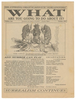 Item #15193 What Are You Going to Do About It? Number One. Chicago Surrealist Group