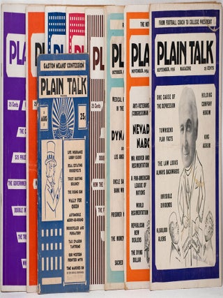 Item #15208 Plain Talk (9 issues). Morris A. Bealle
