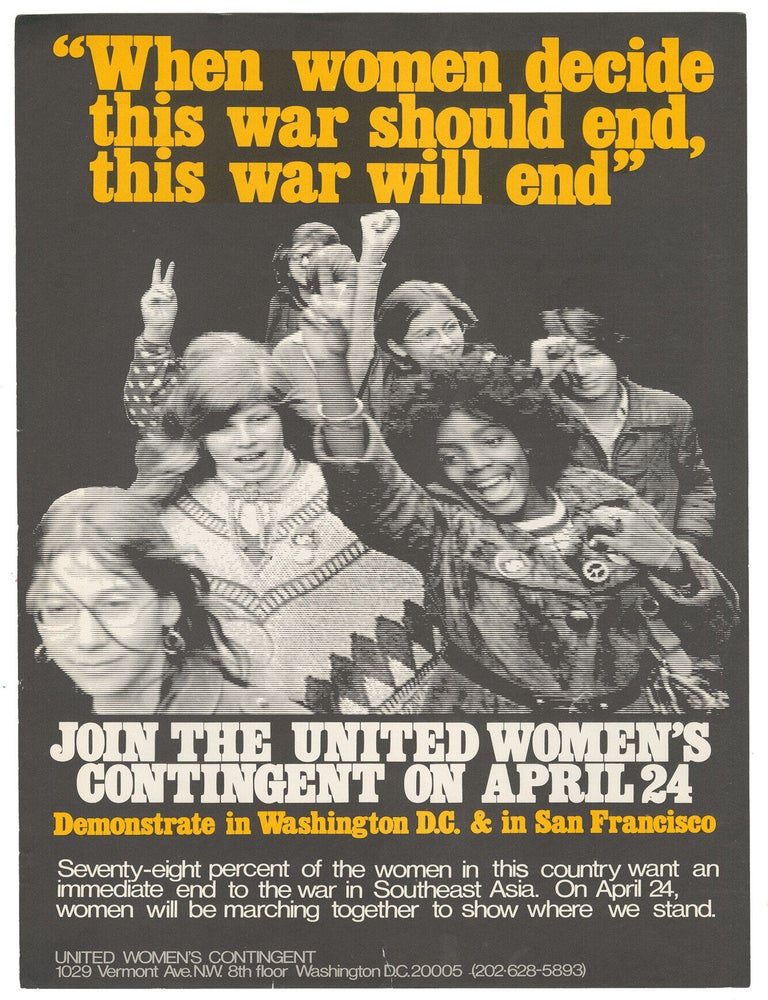 Item #15209 "When women decide this war should end, this war will end" - Join the United Women's Contingent on April 24