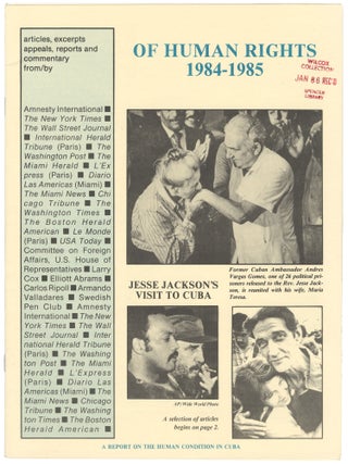 Of Human Rights, 1984-1985
