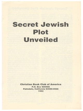 Secret Jewish Plot Unveiled