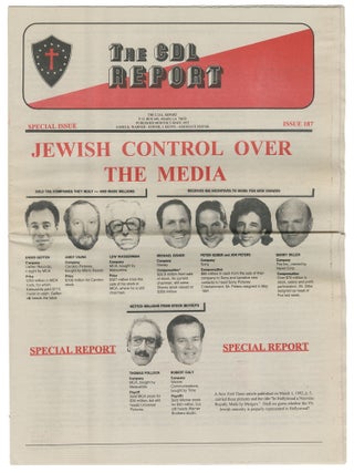A special issue of The CDL Report (issue 187) on Jewish Control Over the Media