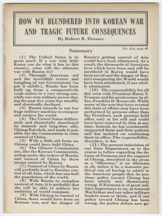 How We Blundered into Korean War and Tragic Future Consequences