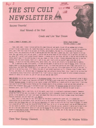 Item #15360 The STU Cult Newsletter, Vol. 1, No. 6. Stuart Goldman