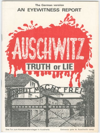 Item #15380 Auschwitz - Truth or Lie. An Eyewitness Report. Thies Christopherson