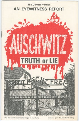 Item #15380 Auschwitz - Truth or Lie. An Eyewitness Report. Thies Christopherson