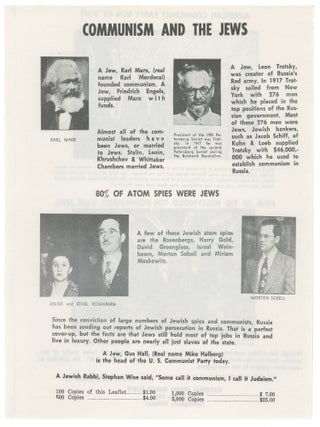 Item #15381 Communism and the Jews
