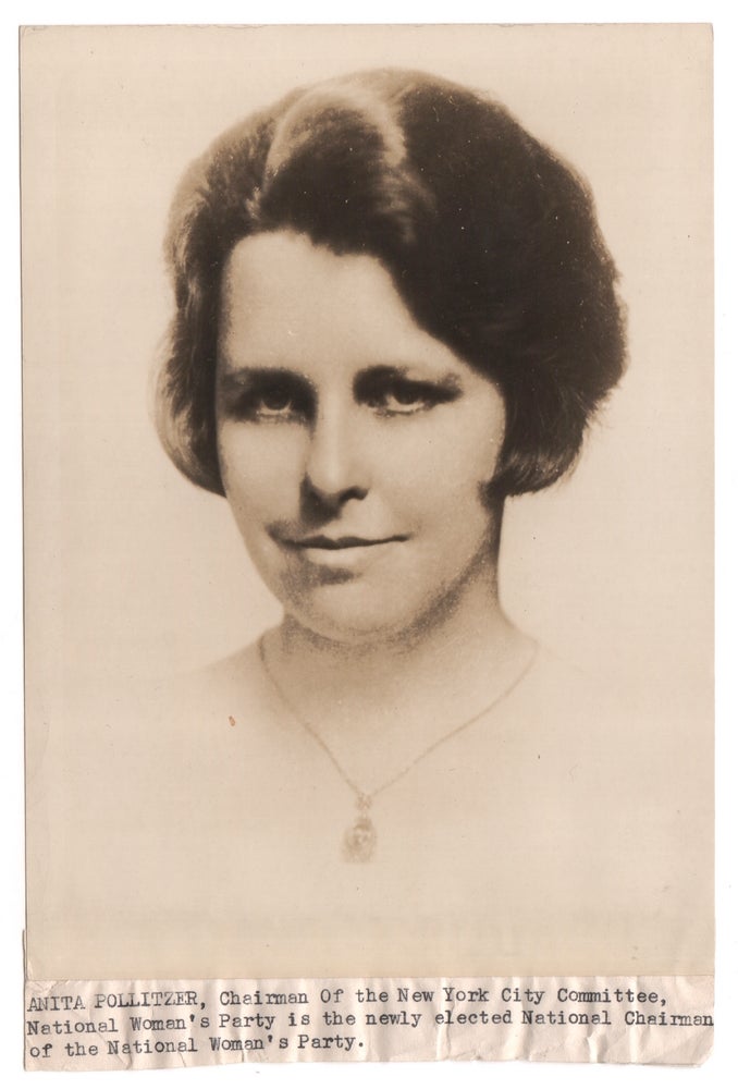 Item #8460 A publicity photograph of Anita Pollitzer, National Chairman of the National Woman's Party