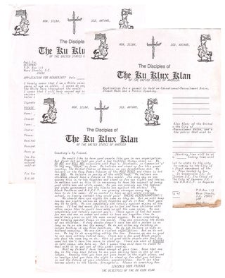 Item #8472 A small collection of material from the Disciples of the Ku Klux Klan
