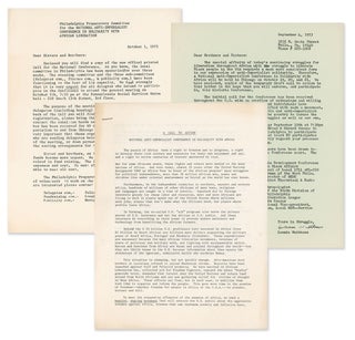 Item #8546 Three items from the Philadelphia Preparatory Committee for the National...