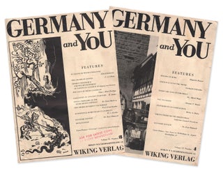 Item #8582 Germany and You, Vol. VI, Nos. 3-4 [two issues]. Franz Ludwig HABBEL