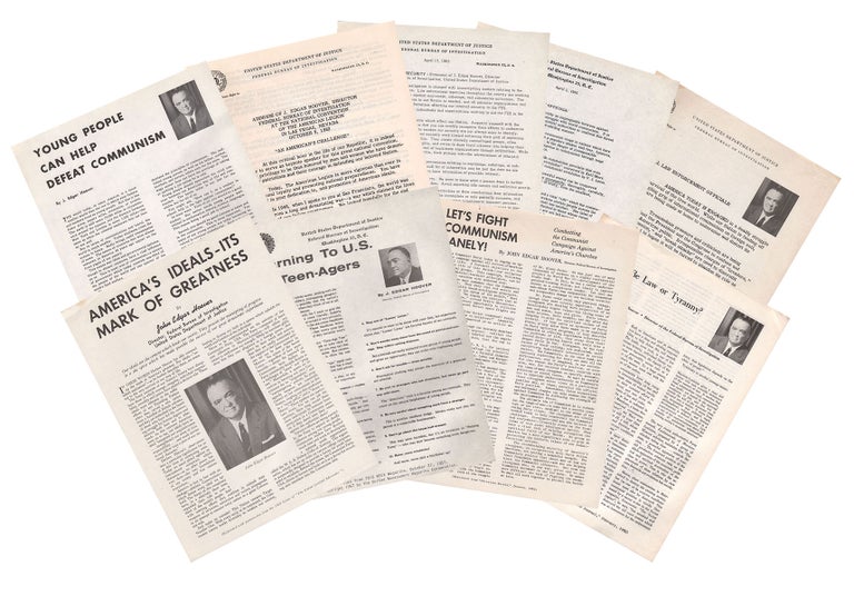 Item #8620 A small collection of anti-Communist material by J. Edgar Hoover. J. Edgar HOOVER.