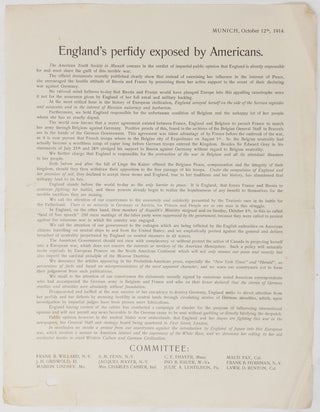England's perfidy exposed by Americans. Committee.