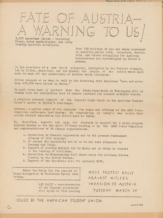 Item #8816 Fate of Austria - A Warning to Us!