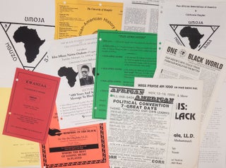 Item #8992 A collection of material from the Memphis branch of the Pan-African Association of...
