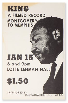 Item #9452 A poster for a screening of King: A Filmed Record...Montgomery to Memphis