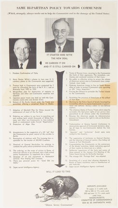 Item #9650 Same Bi-Partisan Policy Towards Communism