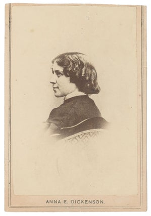 Item #9794 [A carte-de-visite of abolitionist and women's rights lecturer, Anna Elizabeth Dickinson