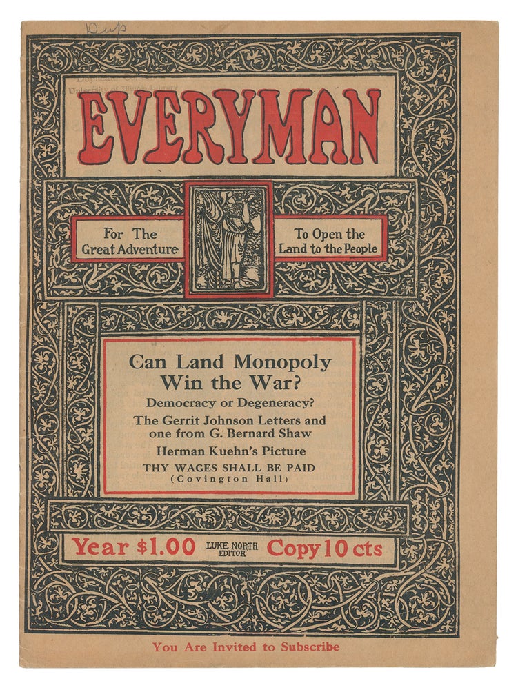 Item #9809 Everyman, Vol. 12, No. 8, April 1918. Luke North.